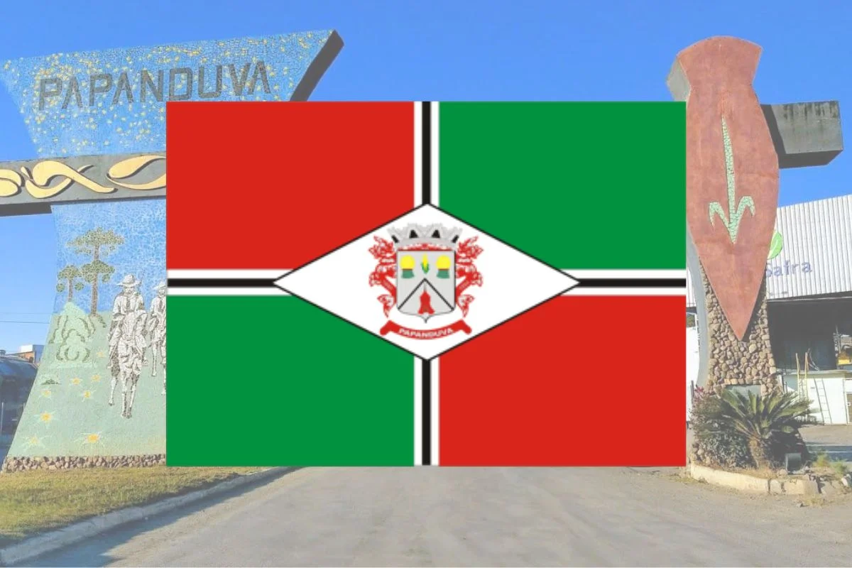 Esquartelada em cruz: significados da bandeira de Papanduva