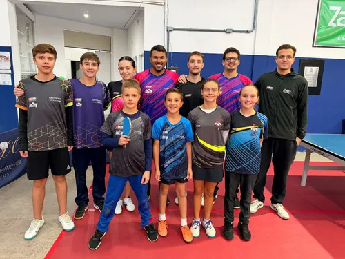 Atletas de São Bento do Sul representam Santa Catarina no Brasileirão de Inverno de Tênis de Mesa