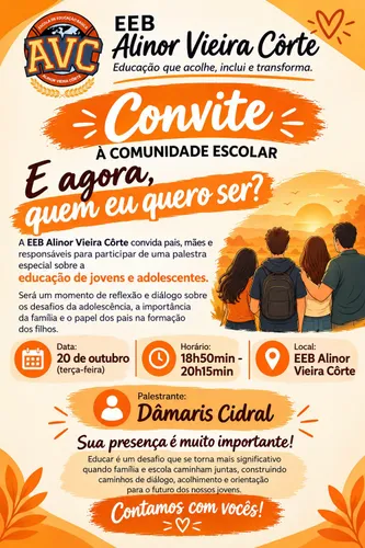 EEB Alinor Vieira Côrte promove palestra sobre educação de jovens e adolescentes